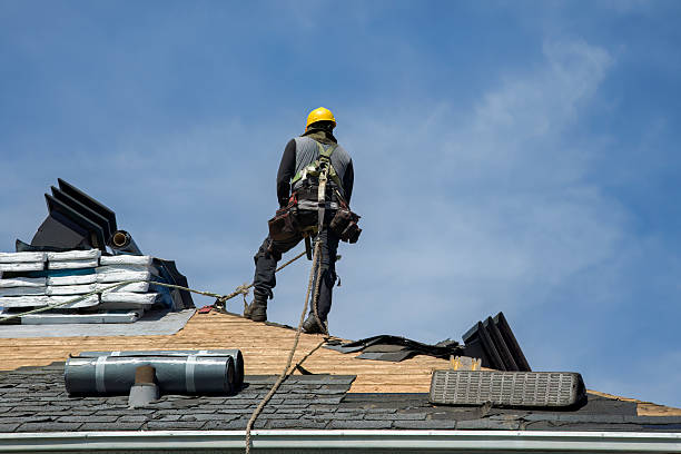 Professional Roof Installation technician working in Groves, TX